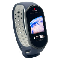 Ремешок для фитнес браслета BeCover Vents Style для Xiaomi Mi Smart Band 9 Blue-White (711987)