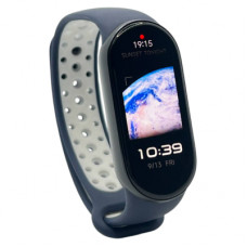 Ремінець до фітнес браслета BeCover Vents Style для Xiaomi Mi Smart Band 9 Blue-White (711987)