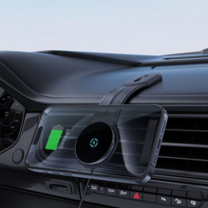 Універсальний автотримач Acefast D21 Magnetic wireless Velcro (6974316282907)