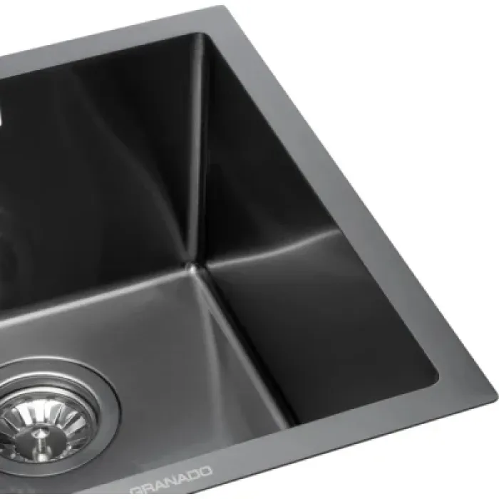 Мийка кухонна GRANADO Under top mini STEEL S201 black (GS10201B)