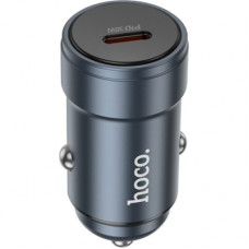 Зарядний пристрій HOCO Z57 USB-C PD30W car charger metal gray (6942007633048)