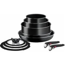 Набір посуду Tefal Ingenio Easy Cook & Clean 10 предметів чорний (L1539053)
