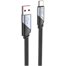 Дата кабель USB 2.0 AM to USB-C 1.2m 5A nylon black HOCO (6942007605007)