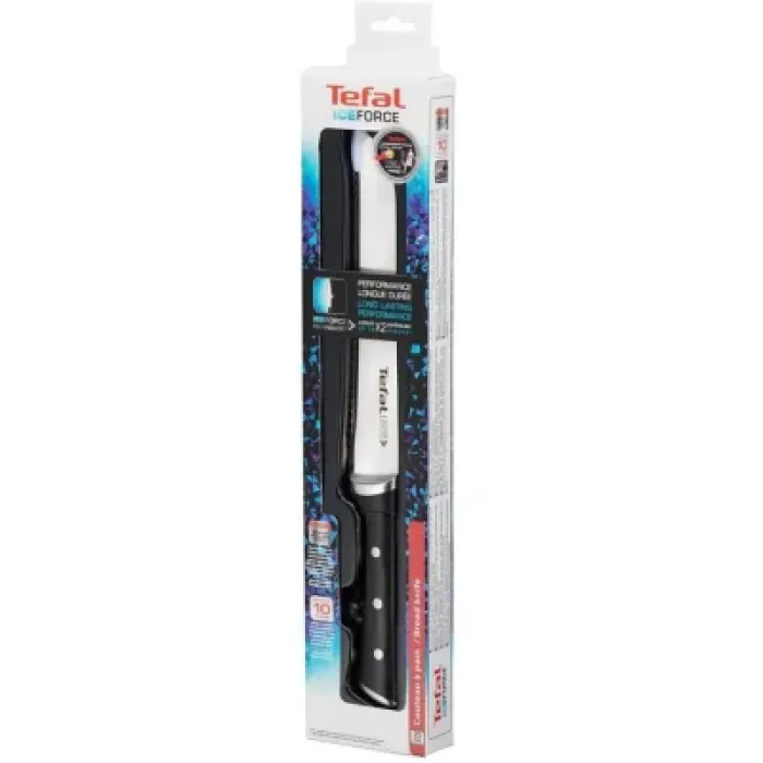 Кухонний ніж Tefal Ice Force 20см, чорний (K2320414)