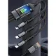 Дата кабель USB 2.0 AM to Lightning + Micro 5P + USB-C 1.2m 100W nylon black XoKo (SC-3100)