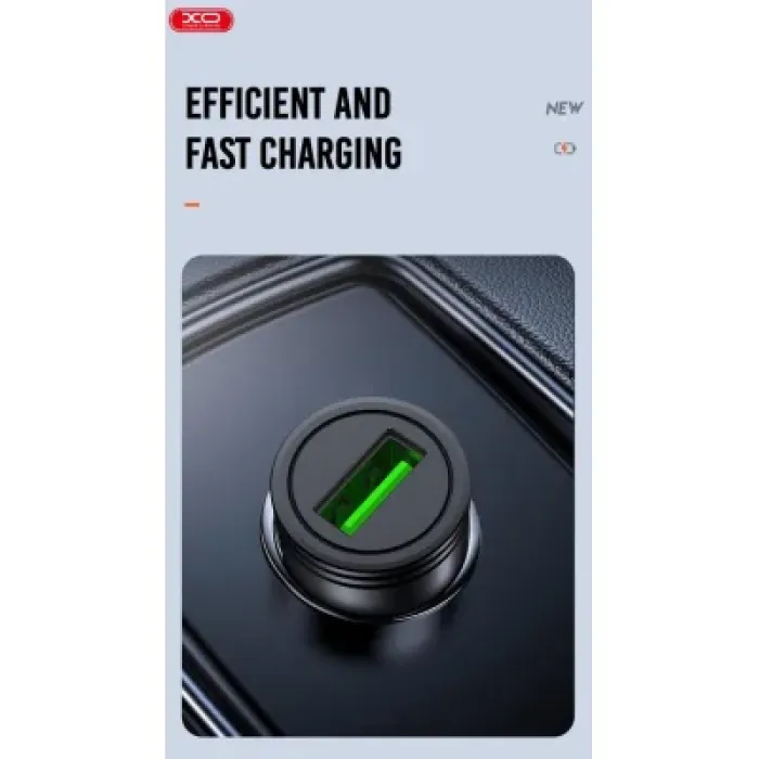 Зарядний пристрій XO USB QC3.0 black (CC39-BK)