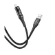 Дата кабель USB 2.0 AM to Lightning 1.0m 2.4A LED black XO (NB162-L-1-BK)