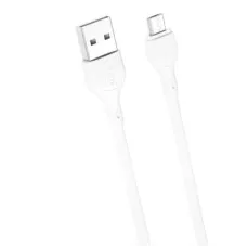 Дата кабель USB 2.0 AM to Micro 5P 1.0m 2.1A white XO (NB200-M-WH)