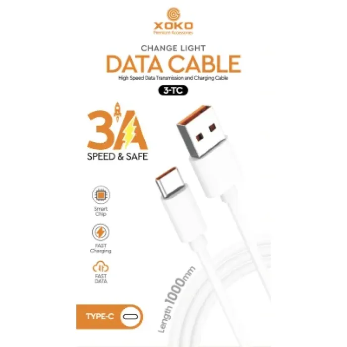 Дата кабель USB 2.0 AM to USB-C 3A XoKo (XK-3-TC)