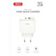 Зарядний пристрій XO 1xUSB QC3.0 + 1xUSB-C PD20W (XO-QC37)