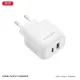 Зарядний пристрій XO 1xUSB QC3.0 + 1xUSB-C PD20W (XO-QC37)