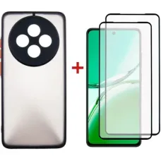 Чохол до мобільного телефона Dengos Oppo Reno 12F 4G Case Matte + 2 Glass (Black) (DG-CTG2P-19)