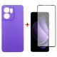 Чохол до мобільного телефона Dengos Oppo Reno13 F Case Carbon + Glass (Purple) (DG-KM-151)