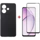 Чохол до мобільного телефона Dengos Carbon + glass Oppo A40m/A40 Black (DG-KM-159)