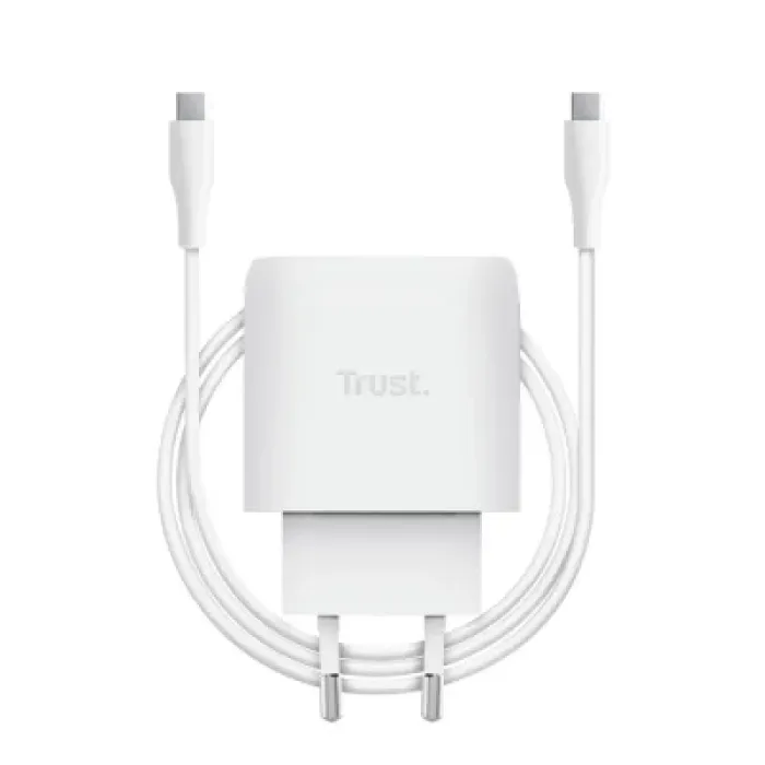 Зарядний пристрій Trust USB-C 45W GaN PD/PPS white (25522_TRUST)