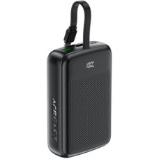Батарея універсальна Acefast 20000mAh 22,5W PD, QC/3.0 USB-A+USB-C In/Out,build-in cable M14 Black (6974316283966)