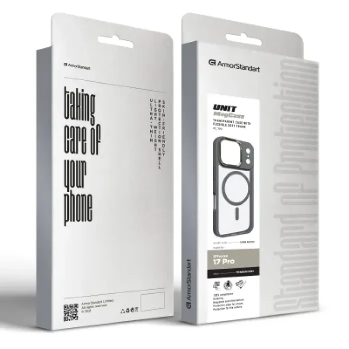 Чохол до мобільного телефона Armorstandart Unit MagCase Apple iPhone 17 Pro Titanium Grey (ARM86293)