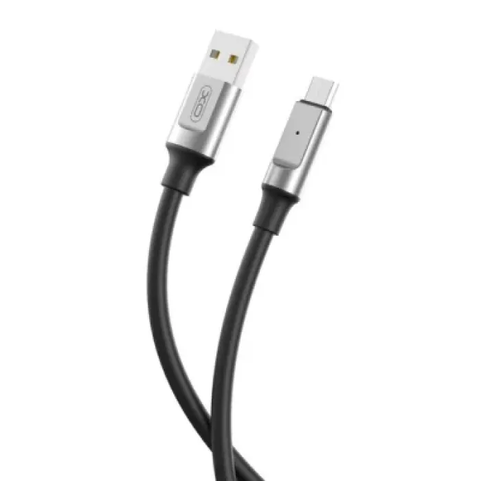 Дата кабель USB 2.0 AM to Micro 5P 1.0m 6A silicone black XO (NB251_M_Black)