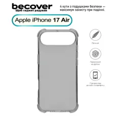 Чохол до мобільного телефона BeCover Anti-Shock Apple iPhone 17 Air Grey (713796)