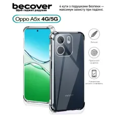 Чохол до мобільного телефона BeCover Anti-Shock Oppo A5x 4G/5G Clear (713814)