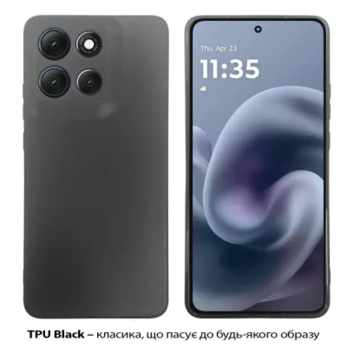 Чохол до мобільного телефона BeCover Silicone Motorola Moto G86 Black (713768)