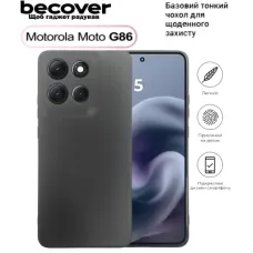 Чохол до мобільного телефона BeCover Silicone Motorola Moto G86 Black (713768)