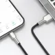Дата кабель USB 2.0 AM to Lightning 2.0m 2.4A metal black Baseus (CALJK-B01)