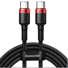 Дата кабель USB-C to USB-C 2.0m PD2.0 100W (20V/5A) red+black Baseus (CATKLF-AL91)