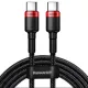 Дата кабель USB-C to USB-C 2.0m PD2.0 100W (20V/5A) red+black Baseus (CATKLF-AL91)