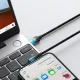 Дата кабель USB-C to Lightning 1.0m 20W 90° corner black/blue Baseus (CAVP000221)