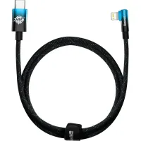 Дата кабель USB-C to Lightning 1.0m 20W 90° corner black/blue Baseus (CAVP000221)