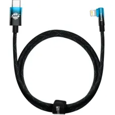 Дата кабель USB-C to Lightning 1.0m 20W 90° corner black/blue Baseus (CAVP000221)