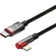 Дата кабель USB-C to Lightning 1.0m 20W 90° corner black/red Baseus (CAVP000220)