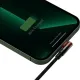 Дата кабель USB 2.0 AM to Lightning 2.0m 2.4A 90° corner black/red Baseus (CAVP000120)