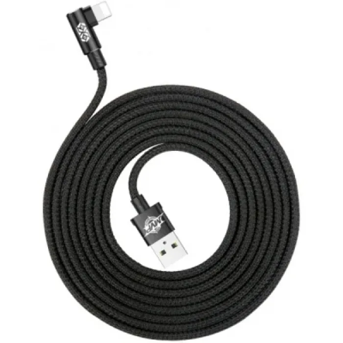 Дата кабель USB 2.0 AM to Lightning 2.0m 1.5A 90° corner black Baseus (CALMVP-A01)