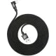 Дата кабель USB 2.0 AM to Lightning 2.0m 1.5A 90° corner black Baseus (CALMVP-A01)