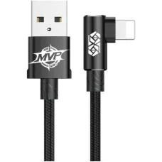 Дата кабель USB 2.0 AM to Lightning 2.0m 1.5A 90° corner black Baseus (CALMVP-A01)