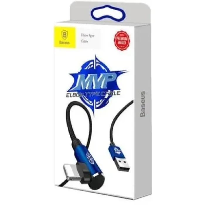 Дата кабель USB 2.0 AM to Lightning 2.0m 1.5A 90° corner blue Baseus (CALMVP-A03)