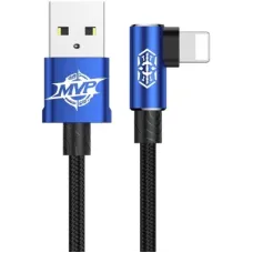 Дата кабель USB 2.0 AM to Lightning 2.0m 1.5A 90° corner blue Baseus (CALMVP-A03)