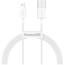 Дата кабель USB 2.0 AM to Lightning 1.0m 2.4A white Baseus (CALYS-A02)