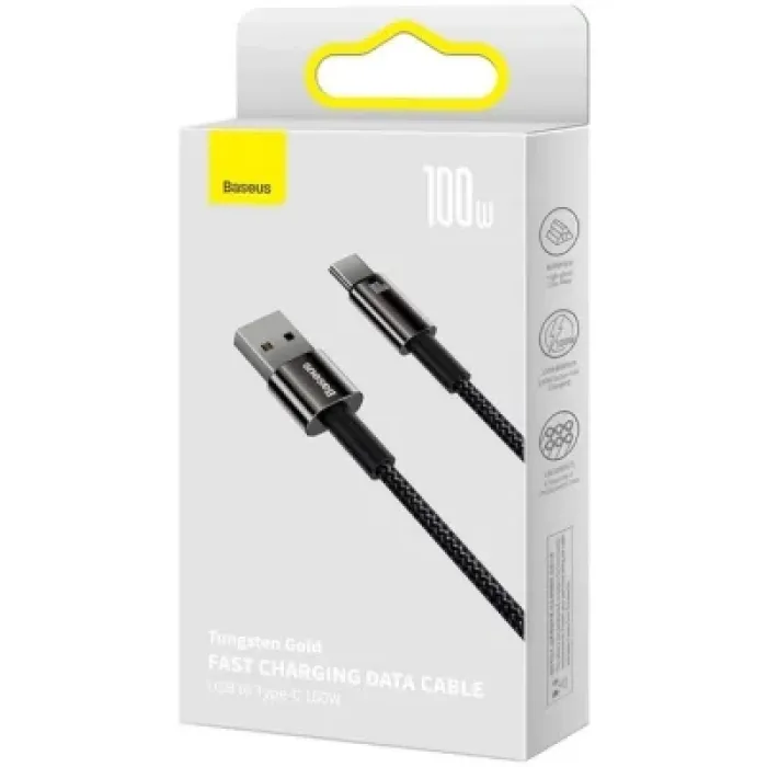 Дата кабель USB 2.0 AM to USB-C 1.0m 100W black Baseus (CAWJ000001)