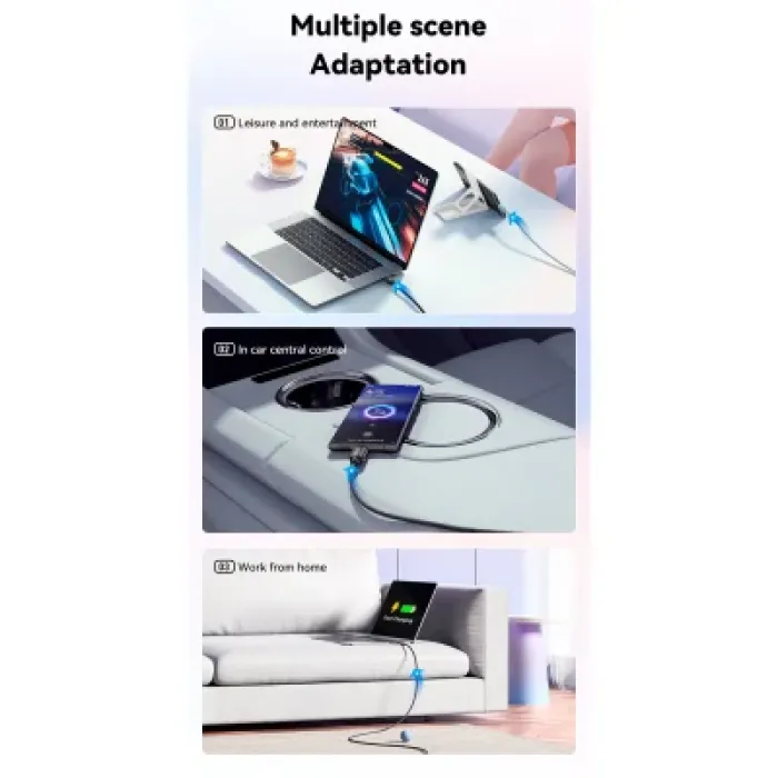 Дата кабель USB-C to USB-C 1.0m 100W white Essager (EXCTT1-WL02-P)