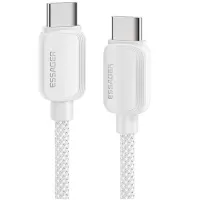 Дата кабель USB-C to USB-C 1.0m 100W white Essager (EXCTT1-WL02-P)