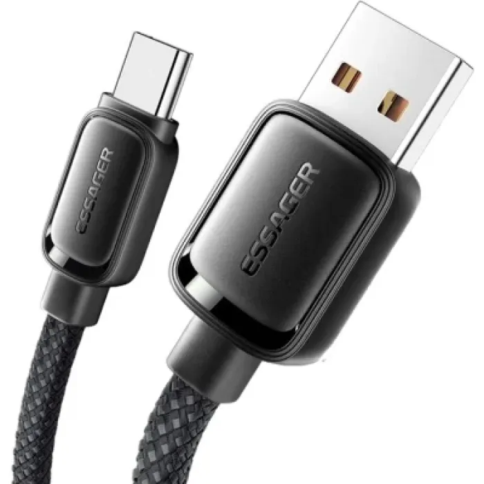 Дата кабель USB 2.0 AM to USB-C 1.0m 7A black Essager (EXCT-TD01-P)