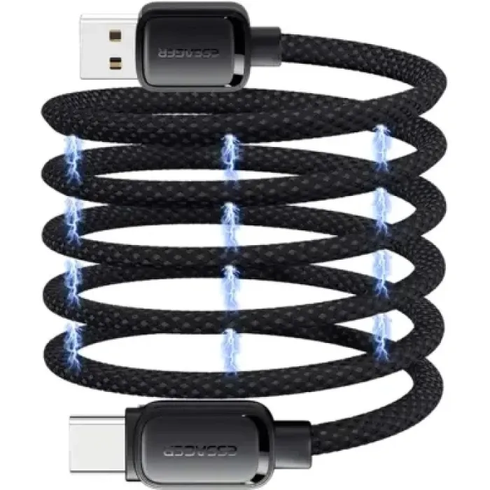 Дата кабель USB 2.0 AM to USB-C 1.0m 7A black Essager (EXCT-TD01-P)