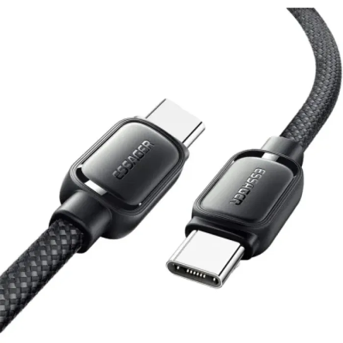 Дата кабель USB-C to USB-C 1.0m 100W black Essager (EXCTT1-TD01-P)