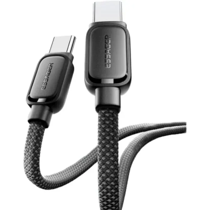 Дата кабель USB-C to USB-C 1.0m 100W black Essager (EXCTT1-TD01-P)