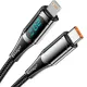 Дата кабель USB-C to Lightning 2.0m 20W Digital Display black Essager (EXCTL-YDA01)