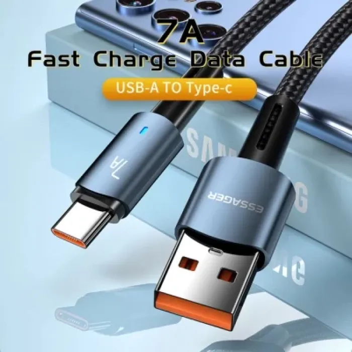 Дата кабель USB 2.0 AM to USB-C 2.0m 100W blue Essager (EXC7A-CGA03-P)