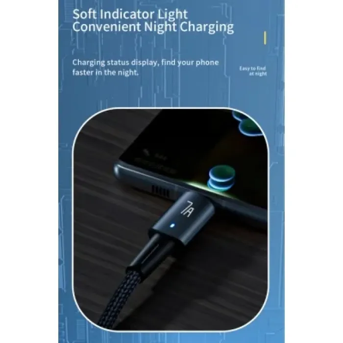 Дата кабель USB 2.0 AM to USB-C 2.0m 100W blue Essager (EXC7A-CGA03-P)
